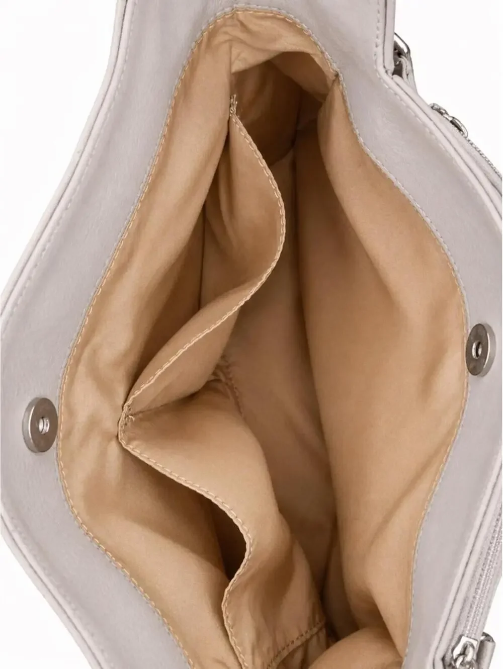 MultiSac Taupe Tri-Compartment Tote Shoulder Handbag NWOT